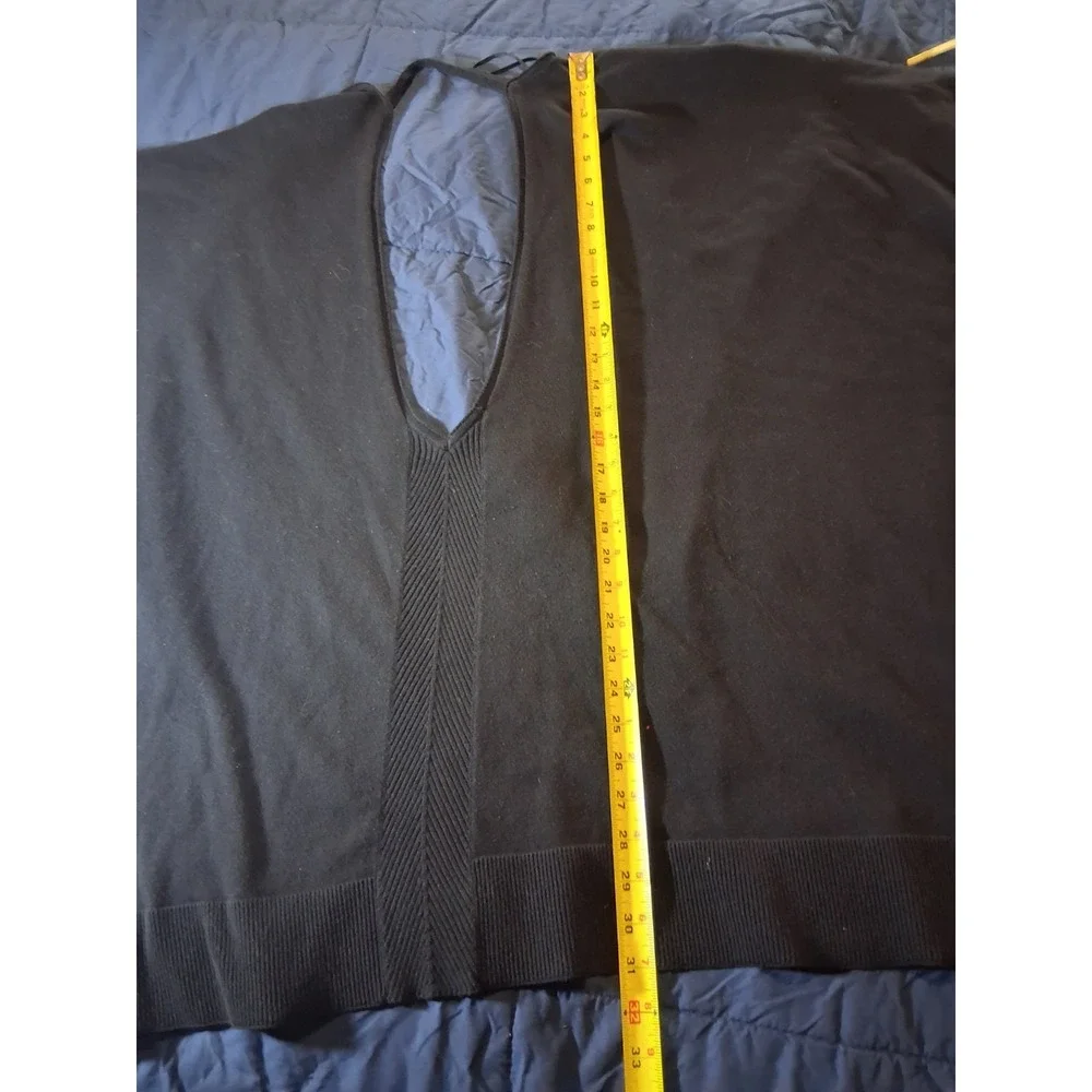 Lululemon Pranayama Scarf Wrap Black Nimbus Wool Poncho‎ Shawl One Size O/S